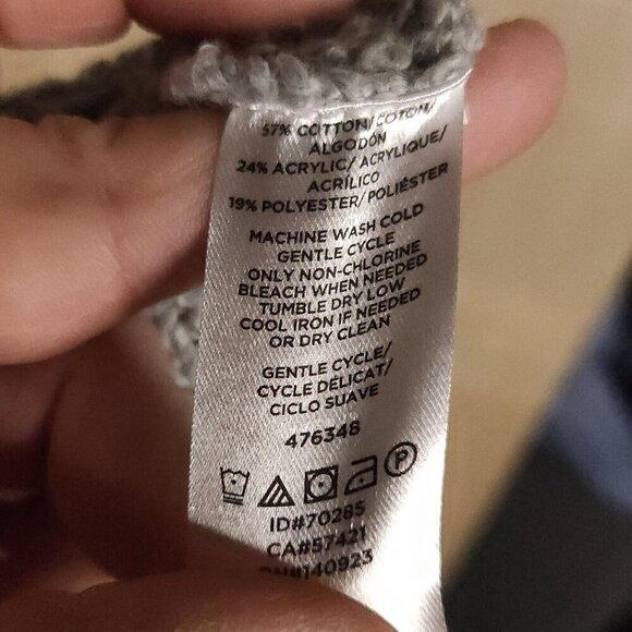 Loft Soft Grey Textured Sweater Vest Small - Picture 5 of 5